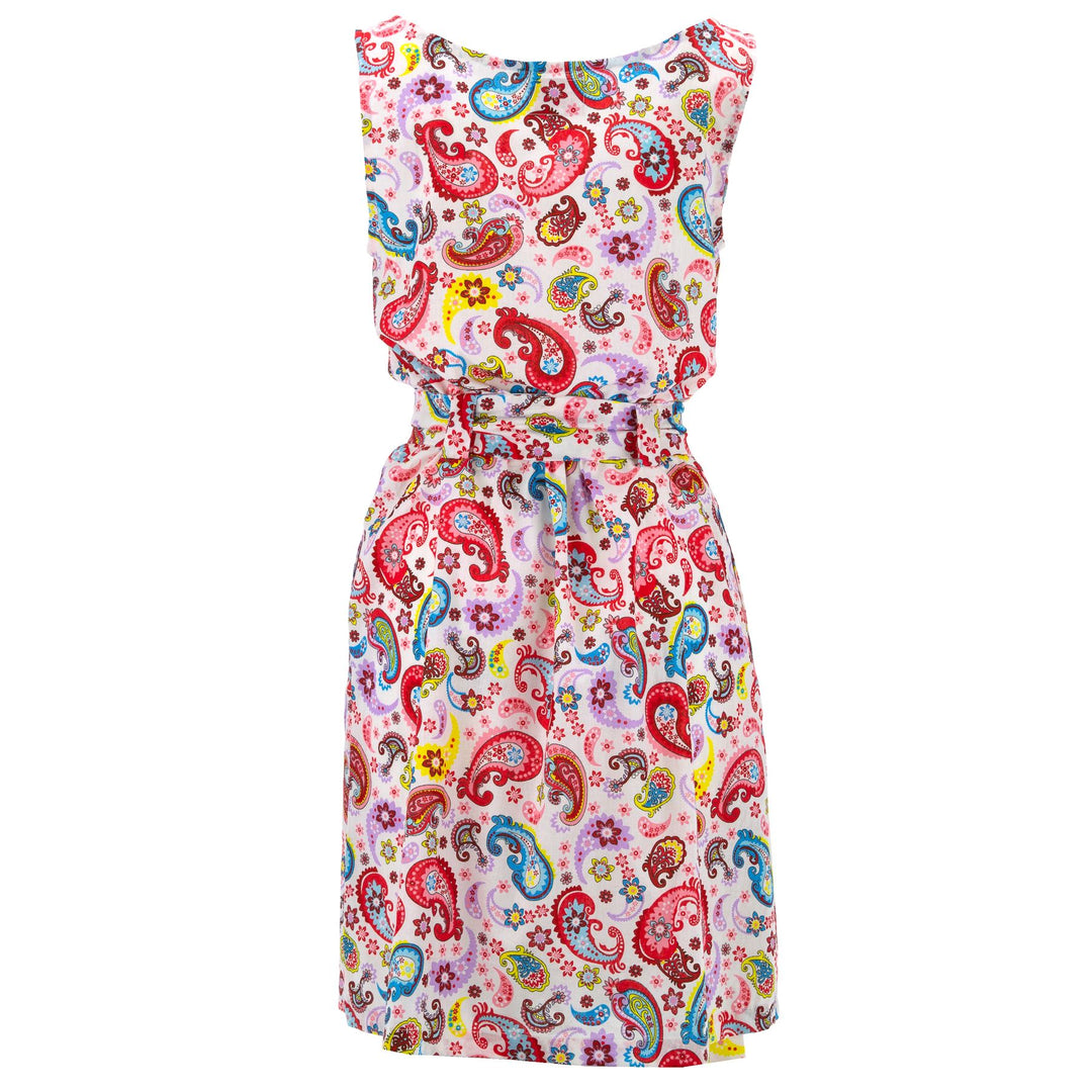 Belted Dress - Vibrant Paisley