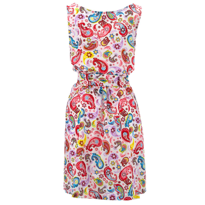 Belted Dress - Vibrant Paisley