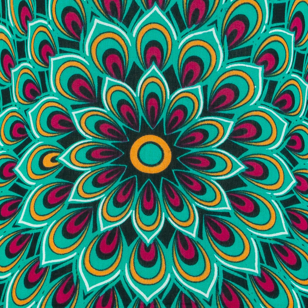 Strappy Dress - Peacock Mandala Teal