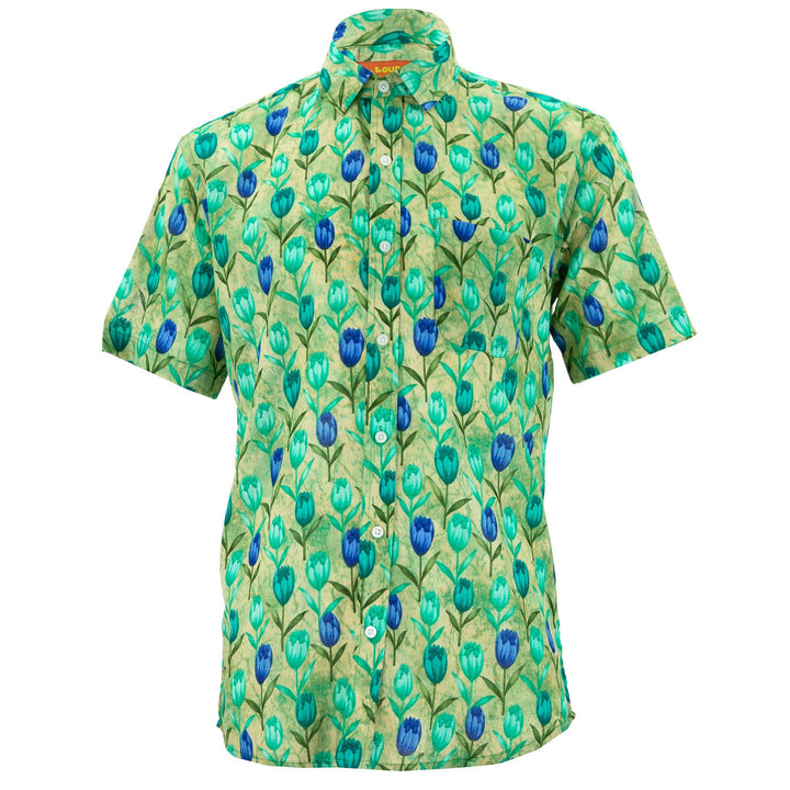 Regular Fit Short Sleeve Shirt - Tulips
