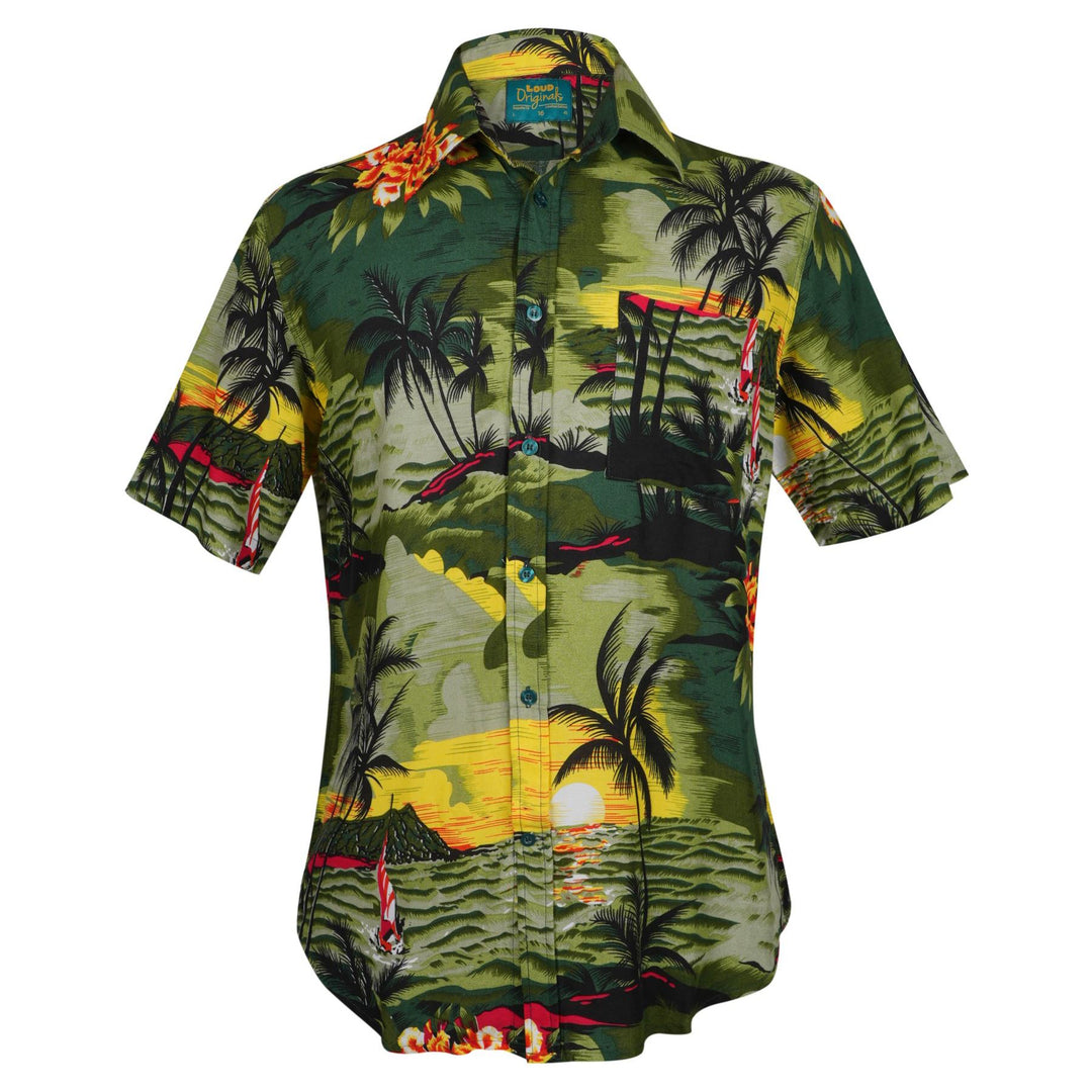 Regular Fit Short Sleeve Shirt - Tropical Sundown