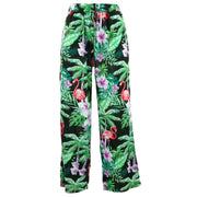 Loose Summer Trousers - Tropical Flamingo