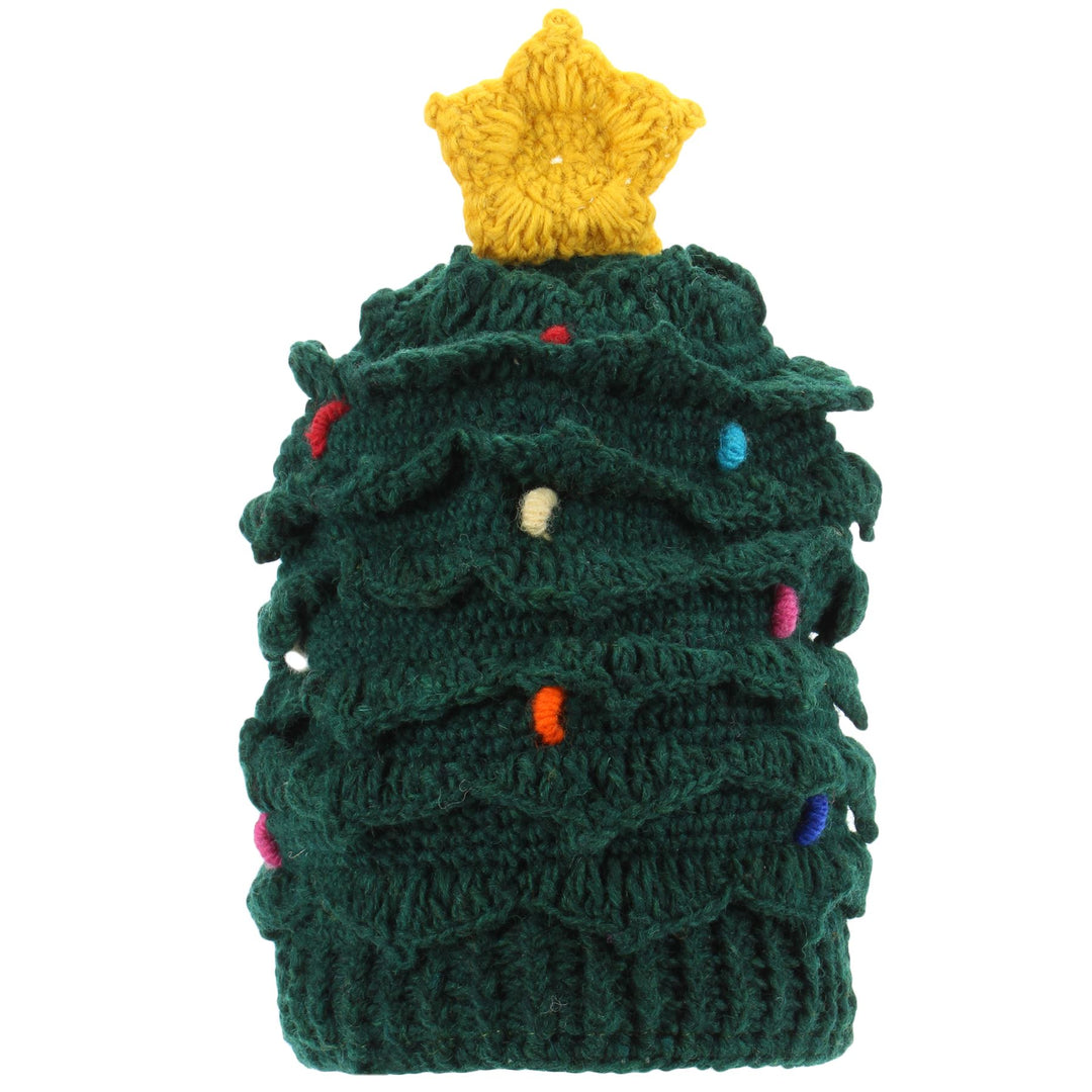 Wool Knit Christmas Tree Hat