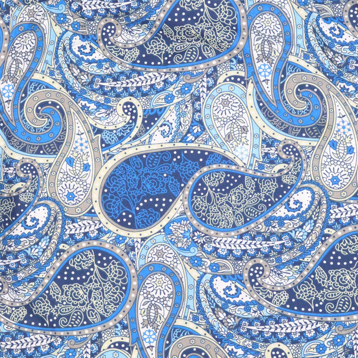 Regular Fit Short Sleeve Shirt - Porcelain Paisley