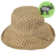 Spotty sun hat with shapeable brim