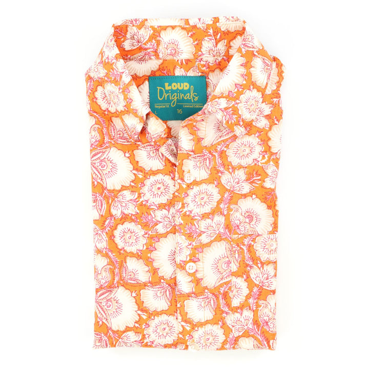 Regular Fit Short Sleeve Shirt - Coral Floral