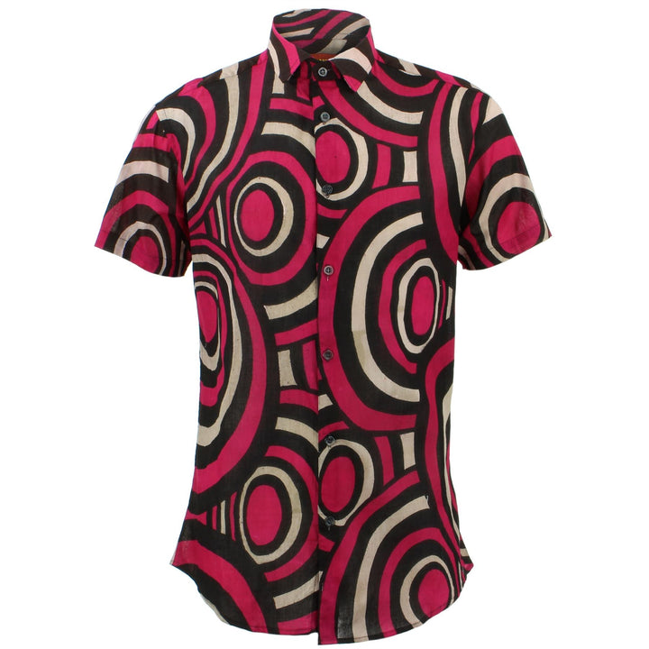 Tailored Fit Short Sleeve Shirt - Retro Circles