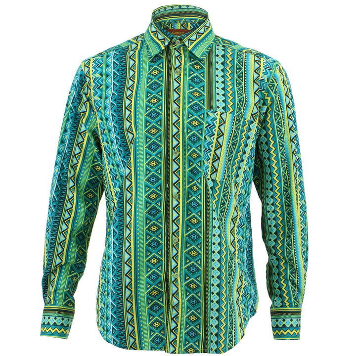 Regular Fit Long Sleeve Shirt - Aztec