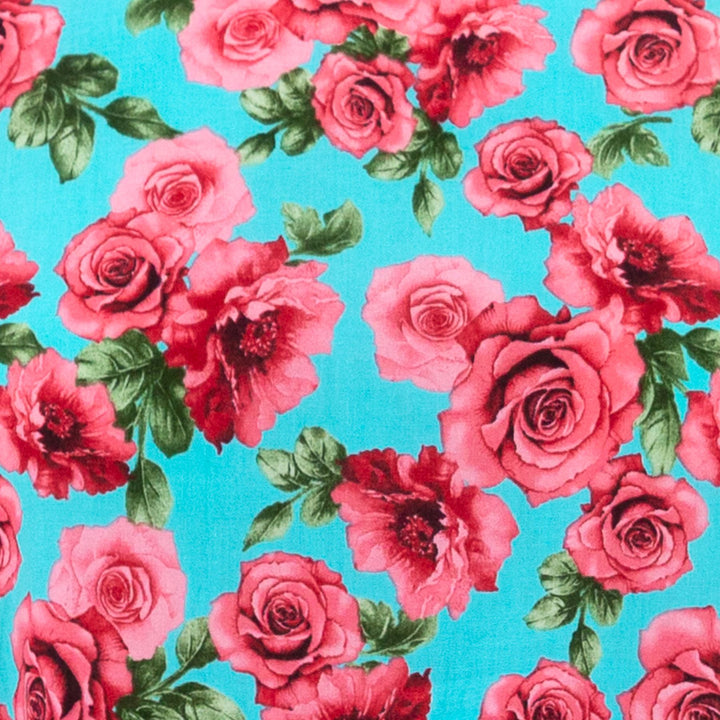 Empire Line Tea Dress - Blush Roses