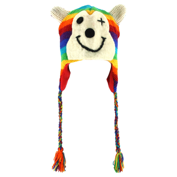 Wool Animal Hat - Rainbow Monkey
