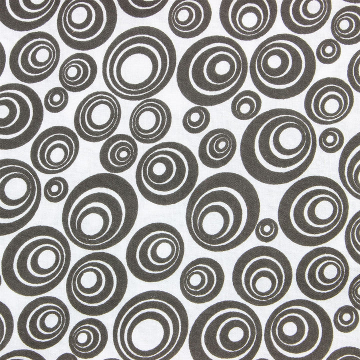 Slim Fit Short Sleeve Shirt - Dark Grey Abstract Circles