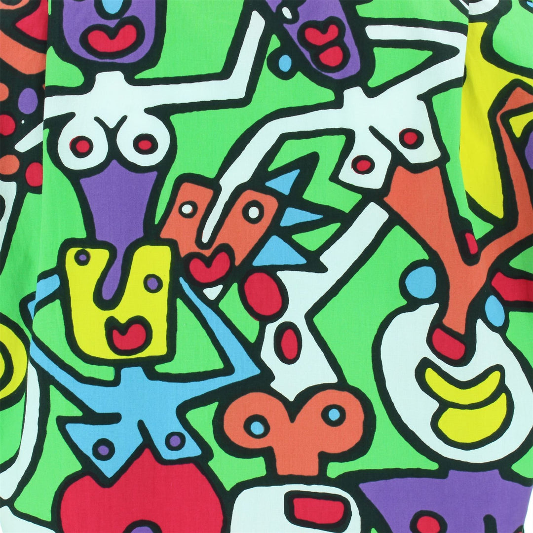 Slim Fit Long Sleeve Cotton Shirt - Tiffy Print - Green