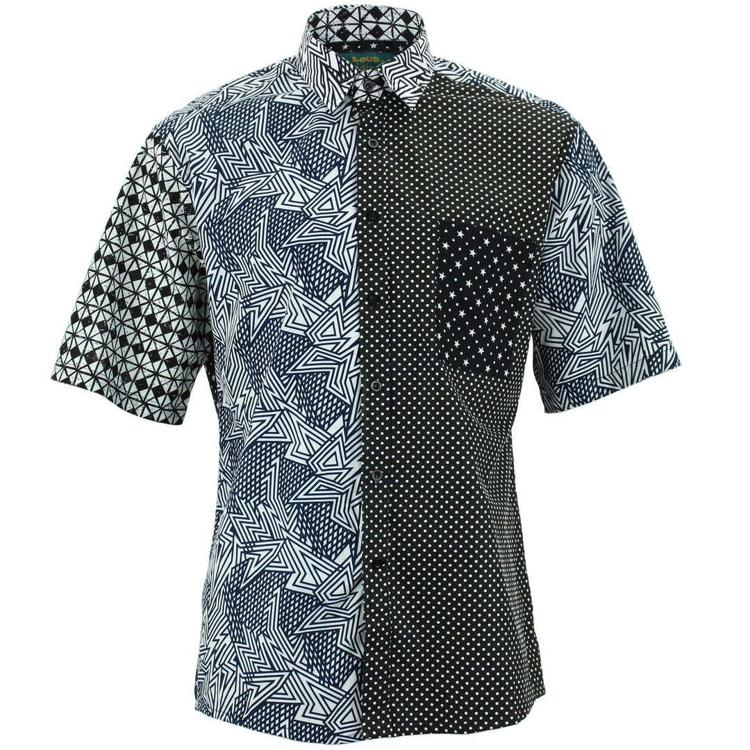 Regular Fit Short Sleeve Shirt - Random Mixed Panel - Mono