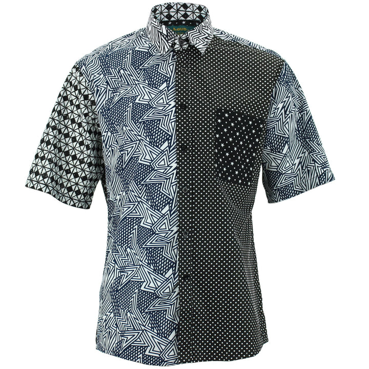 Regular Fit Short Sleeve Shirt - Random Mixed Panel - Mono