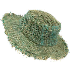 Hemp Sun Hat - Frayed Green