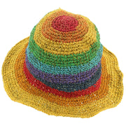 Hemp & Cotton Sun Hat - Bright Rainbow