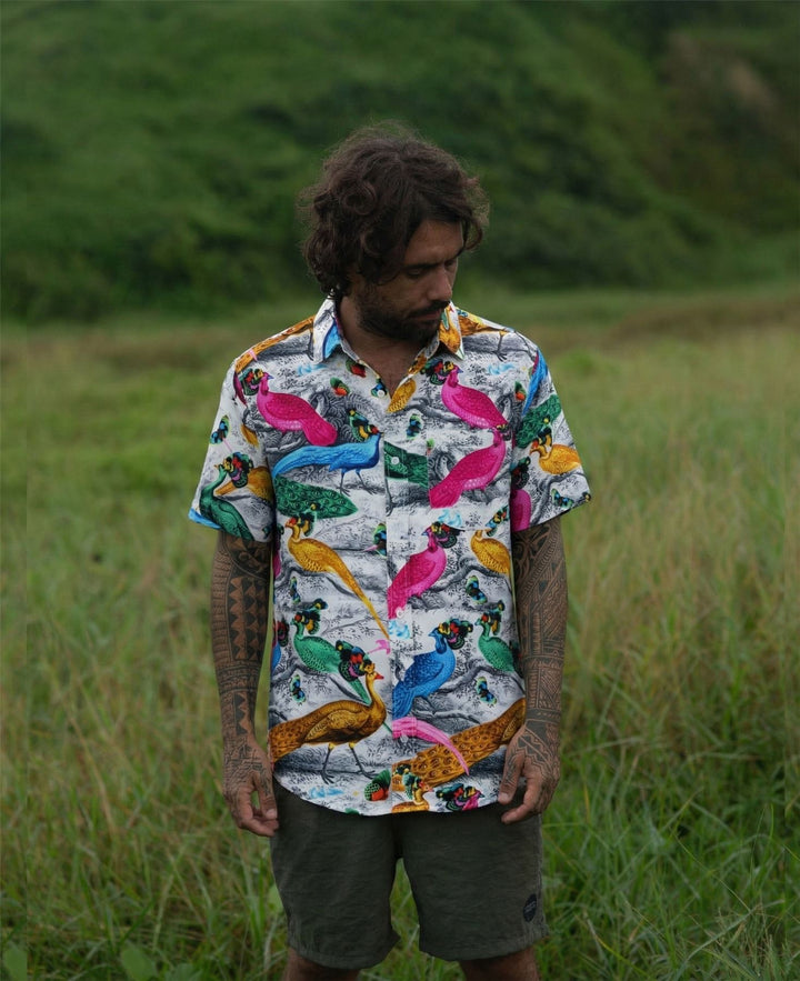 Regular Fit Short Sleeve Shirt - Royal Peacock