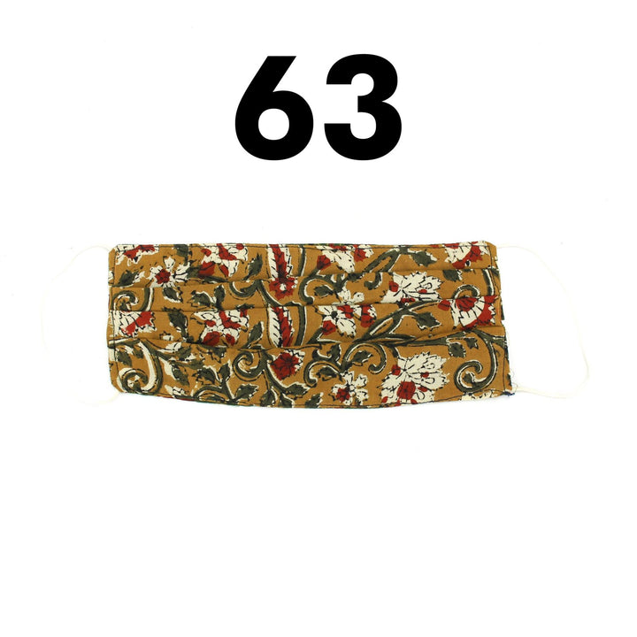 100% Cotton Handmade Pleated Face-Mask