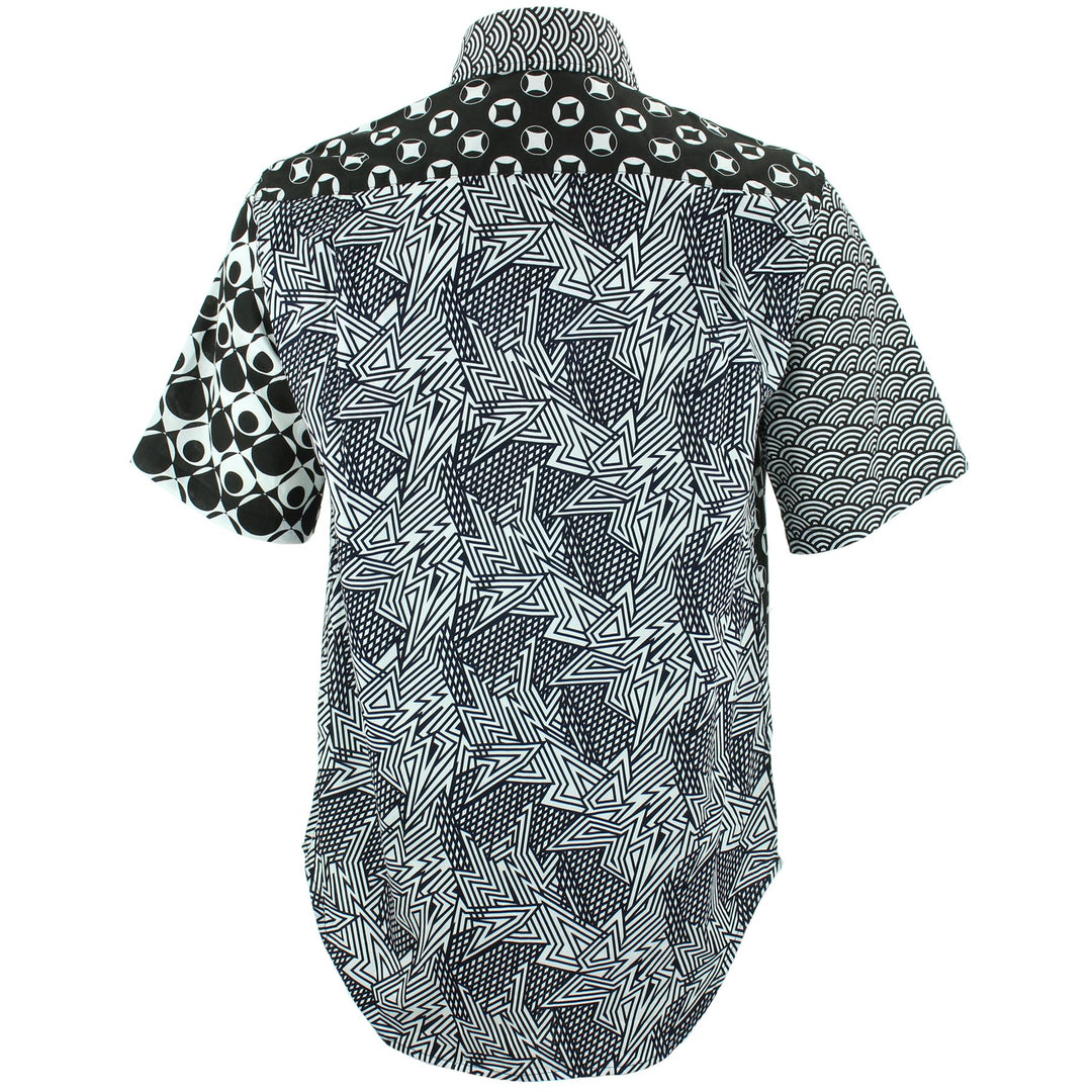 Regular Fit Short Sleeve Shirt - Random Mixed Panel - Mono