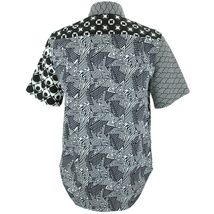 Regular Fit Short Sleeve Shirt - Random Mixed Panel - Mono