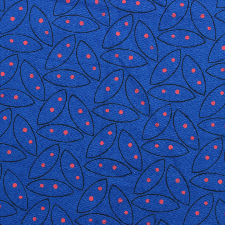 Regular Fit Long Sleeve Shirt - Blue Abstract Seedpods