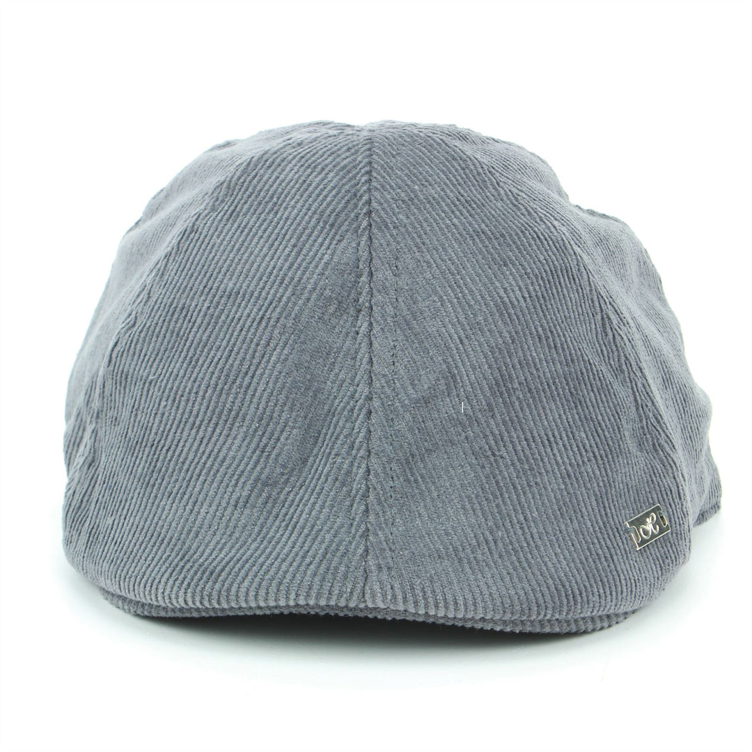 Corduroy Duckbill Flat Cap - Grey