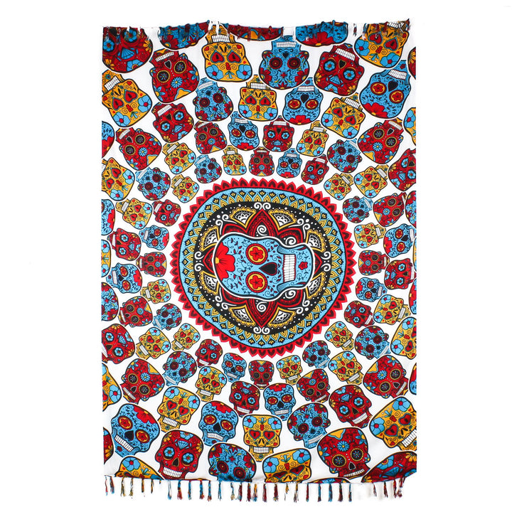 Viscose Rayon Sarong - Calavera - Mexican Skulls