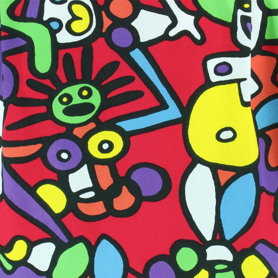 Slim Fit Long Sleeve Cotton Shirt - Tiffy Print - Red