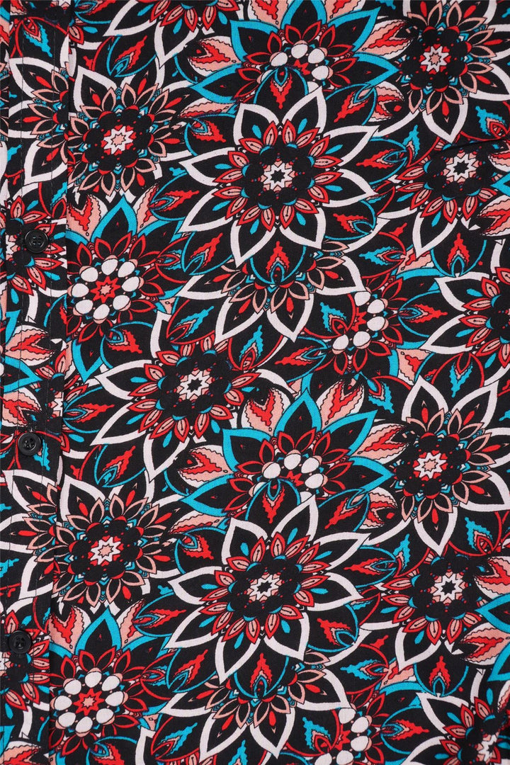 Regular Fit Long Sleeve Shirt - Lotus Kaleidoscope