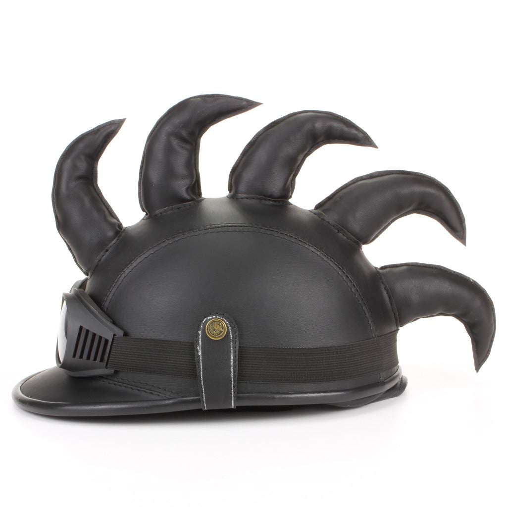 Saw Blade Mohawk Horned Novelty Festival Helmet with Goggles