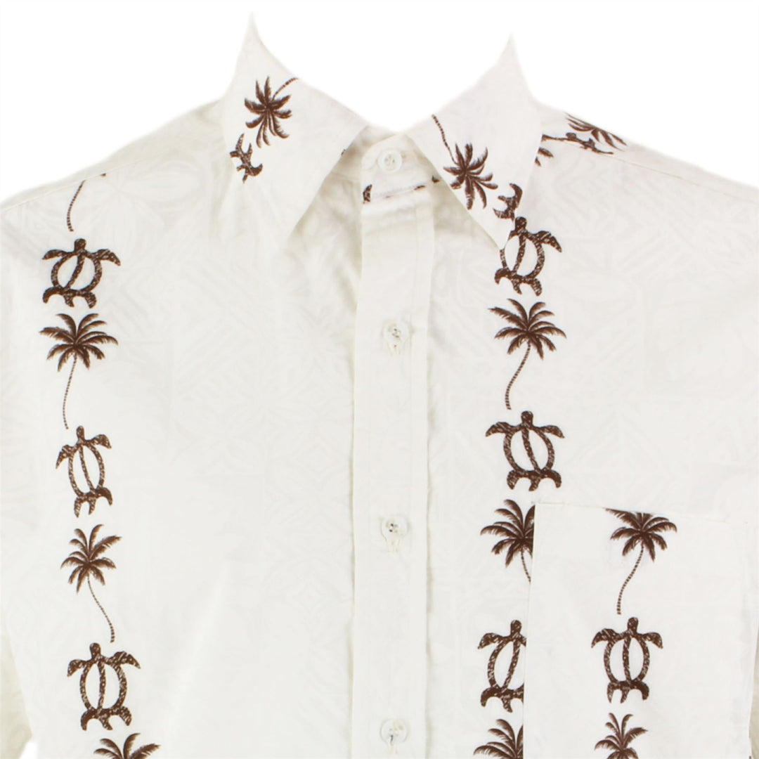 Regular Fit Short Sleeve Shirt - Palm Trees & Turtles