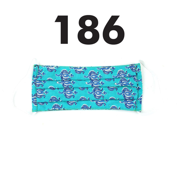 100% Cotton Handmade Pleated Face-Mask