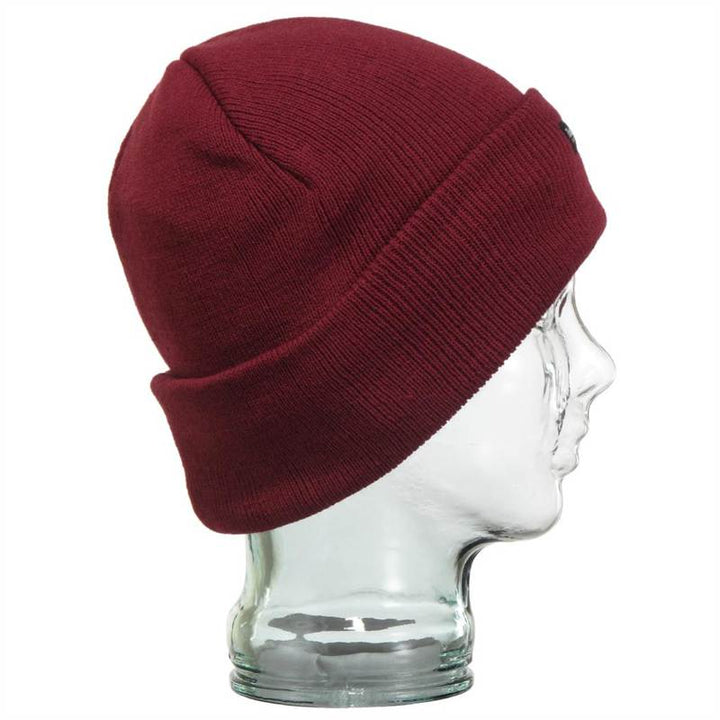 Fine Knit Beanie Hat - Dark Pink