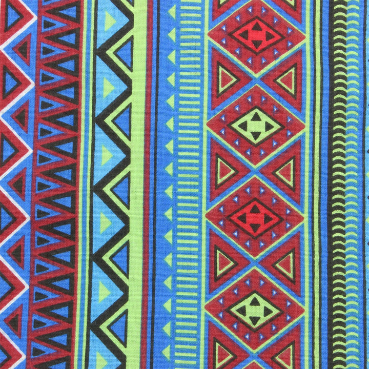 Tailored Fit Short Sleeve Shirt - Blue Aztec