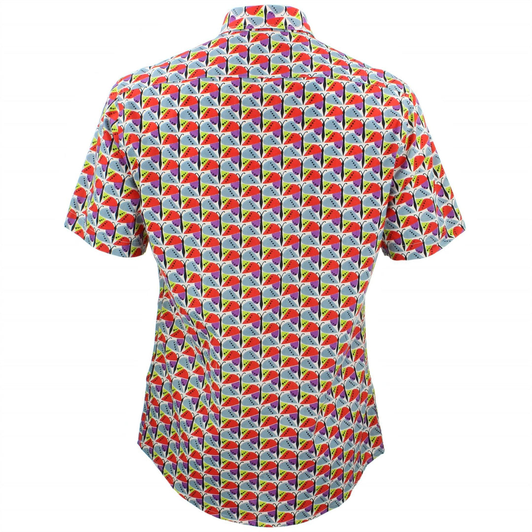 Tailored Fit Short Sleeve Shirt - Butterflies