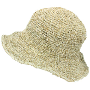 Chapeau de soleil en chanvre et coton - naturel