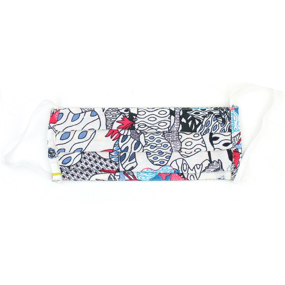 100% Cotton Handmade Pleated Face-Mask