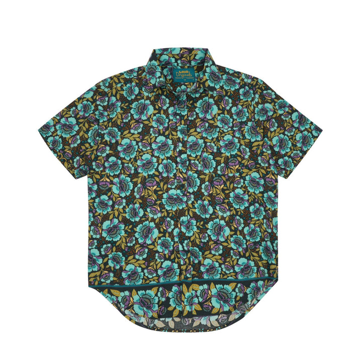 Regular Fit Short Sleeve Shirt - Teal Floral