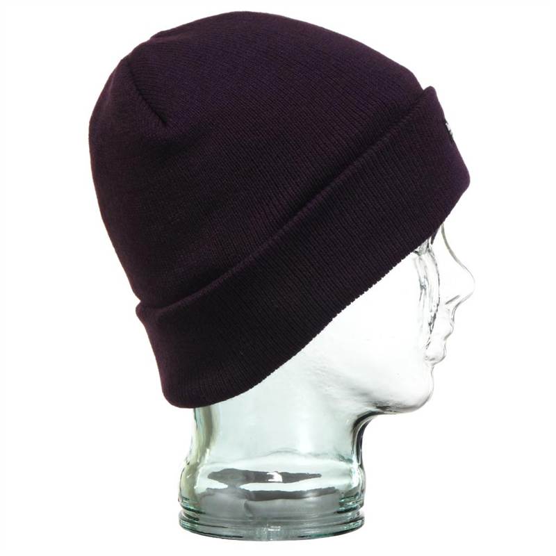 Fine Knit Beanie Hat - Purple