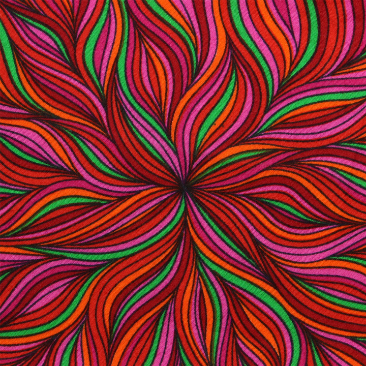 Regular Fit Long Sleeve Shirt - Bright Swirly Lines