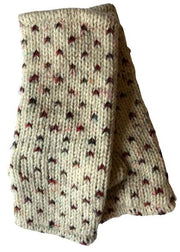 Wool Knit Fleece Lined  Wrist Warmers - Tik Tik Cream