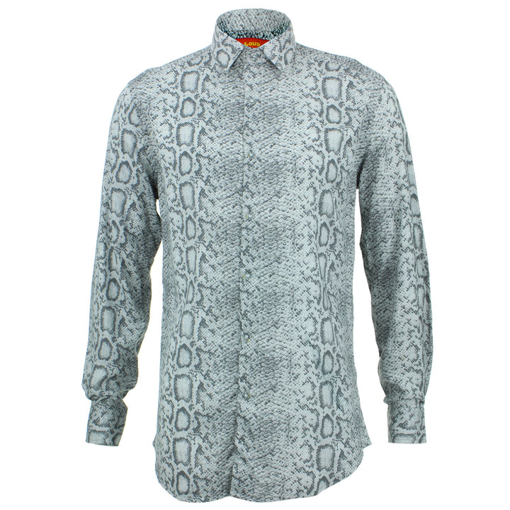 Slim Fit Long Sleeve Shirt - Snake Skin