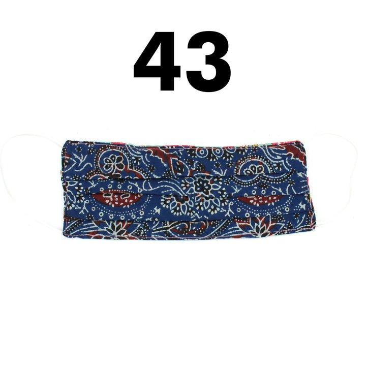 Handmade 100% Cotton Pleated Face-Mask