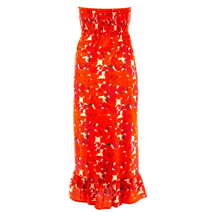 Halter Neck Beach Dress - Vibrant Orange
