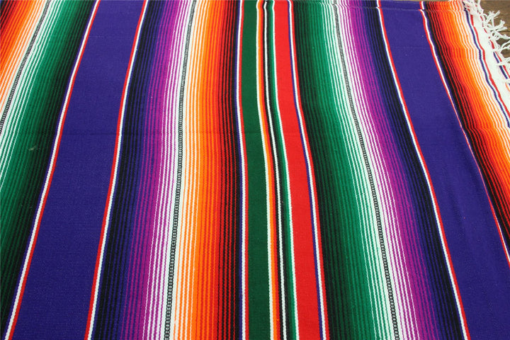 Handwoven Mexican Serape Large - Purple