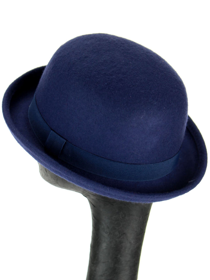 Wool felt bowler Derby hat - Blue