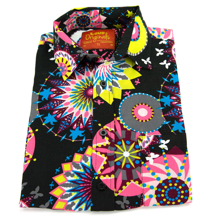 Regular Fit Short Sleeve Shirt - Carnival Suzani - Black