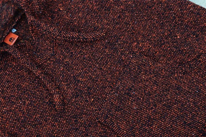 Recycled Mexican Baja Jerga Hoody - Orange Fleck