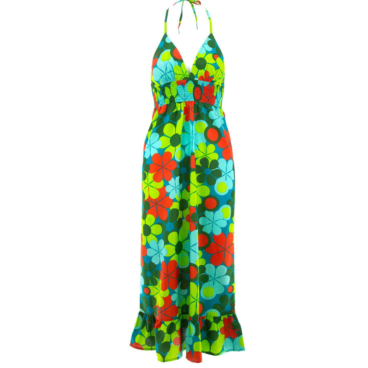 Halter Neck Beach Dress - Petal Power
