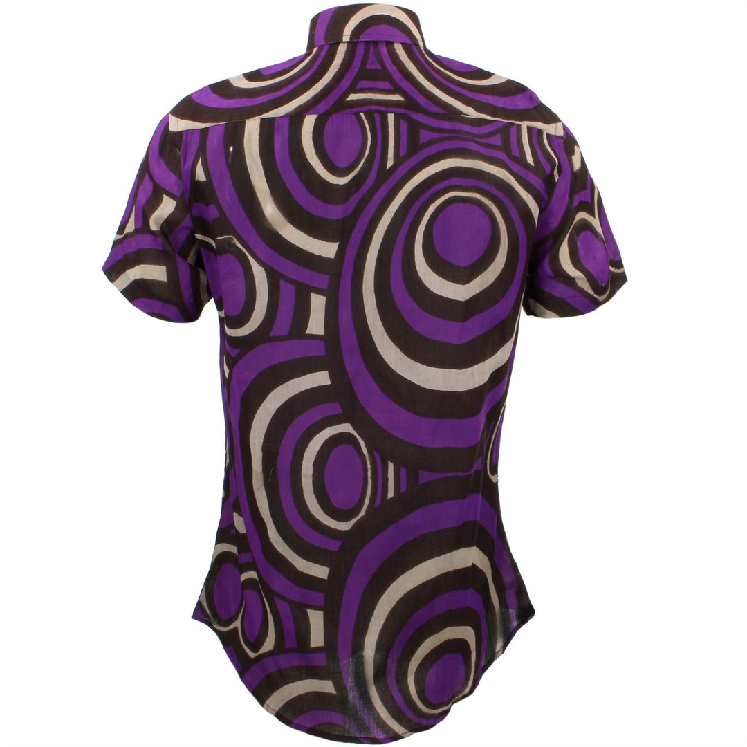 Slim Fit Short Sleeve Shirt - Retro Circles